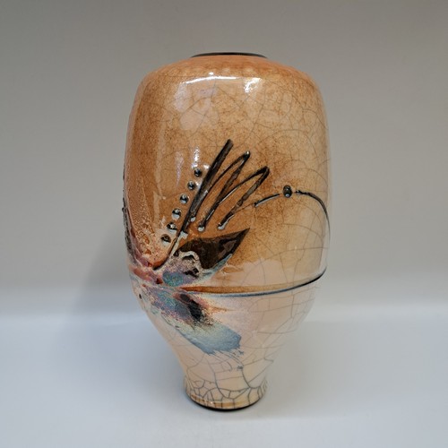 #251259 Vase Raku, Three-Times Fired $42 at Hunter Wolff Gallery